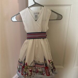 Maggie & Zoe little girls White Dress with City Print